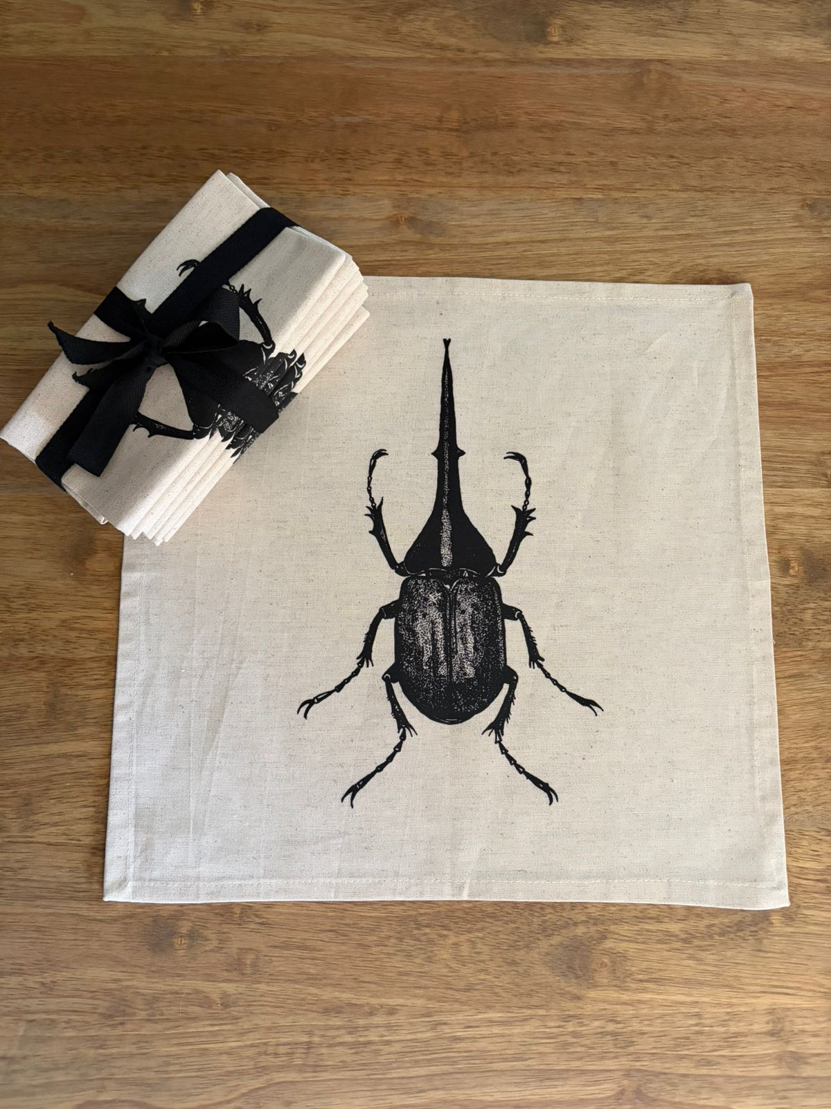 Scarabaeidae Hercules Beetle - Linen Blend Napkin